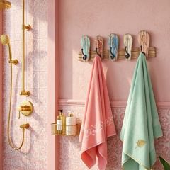 Distressed Flip Flops 5 Hook Wall Rack