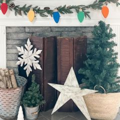 Distressed Large Wooden Star