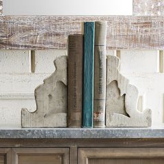 Distressed Magnesia Corbel Bookends