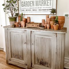 Distressed Mahogany Storage Cabinet