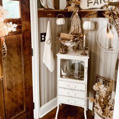 Distressed Metal Cabinet With 3 Drawers