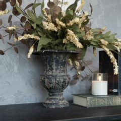 Distressed Metal Farmhouse Urn Vase