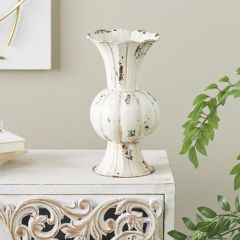 Distressed Metal Tulip Vase