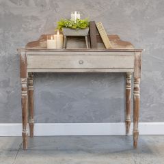 Distressed Painted Wood Side Table
