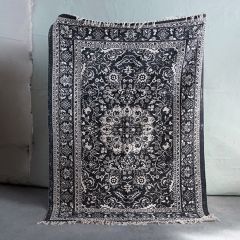 Distressed Print Dhurrie Area Rug