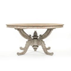 Distressed Raw Wood Dining Table