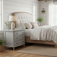 Distressed Ribbed Front 3 Drawer Chest | SHIPS FREE
