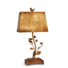 Distressed Rustic Iron Bird Lamp