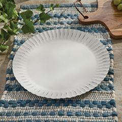 Distressed Scalloped Charger Plate Set of 4
