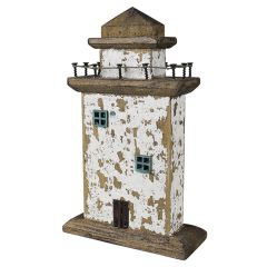 Distressed Seaside Wood Lighthouse