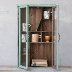 Distressed Shadowbox Display Cabinet