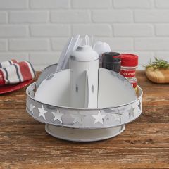 Distressed Star Cutout Tabletop Organizer