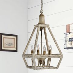 Distressed Style 4 Bulb Pendant Light