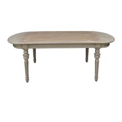 Distressed Top Oval Dining Table