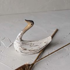 Distressed Woodland Goose Figure