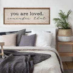 Distressed You Are Loved Framed Wall Sign