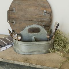 Divided Metal Farmhouse Kitchen Caddy