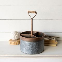 Divided Metal Farmhouse Tabletop Organizer