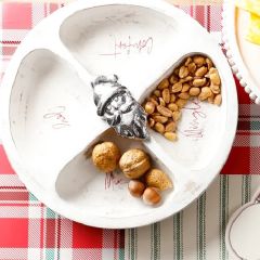 Divided Santa Serving Dish
