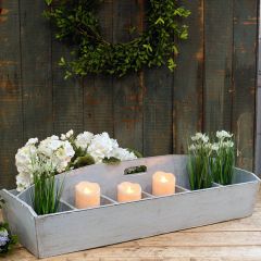 Divided Wood Tray Caddy