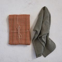 Dobby Weave Cotton Tea Towel Set of 2