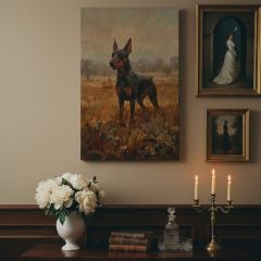 Doberman Canvas Wall Art