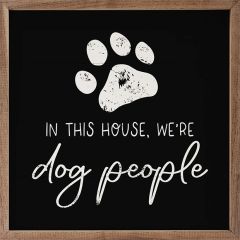 Dog People Paw Black Framed Sign