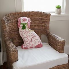 Dog Shaped Chinoiserie Hook Pillow