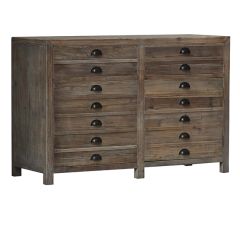 Double Door Rustic Farmhouse Sideboard Cabinet