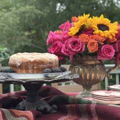 Double Handle Pedestal Urn 12.25 Inch