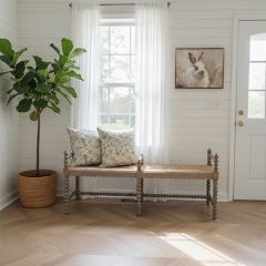 Double Seat Bobbin Style Wood Bench