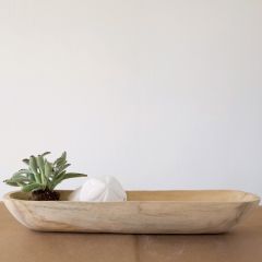 Rustic Oval Paulownia Bowl