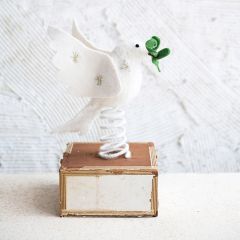 Dove With Olive Branch Tree Topper
