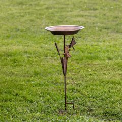 Dragonfly Copper Bowl Garden Stake