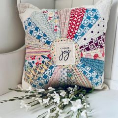 Dresden Plate Quilted Choose Joy Accent Pillow