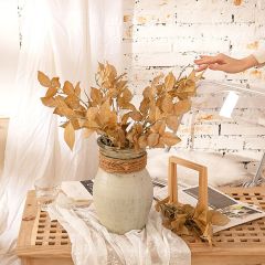 Dried Gold Rose Leaves Spray