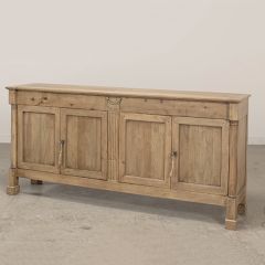 Driftwood Finish 4 Door Credenza | SHIPS FREE