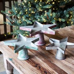 Metal Star Pedestal Display Riser Set of 3
