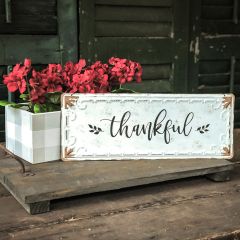 Thankful Metal Plaque Sign