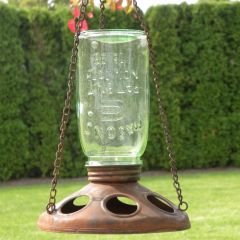 Farmhouse Mason Jar Bird Feeder