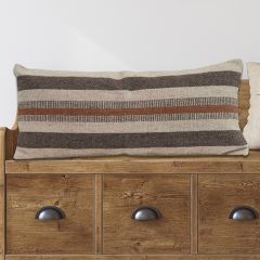 Striped Farmhouse Lumbar Pillow