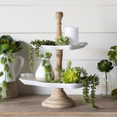 Scalloped Edge 2 Tier Display Tray