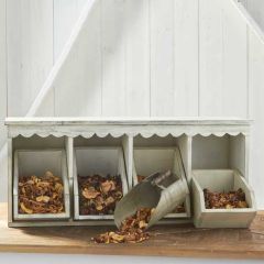 4 Bin Rustic Wood Organizer