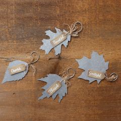 Inspirational Fall Leaf Ornaments Set of 4