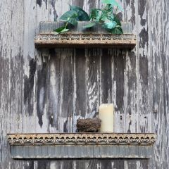 Pierced Edge Country Chic Shelf Set of 2