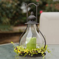 Hurricane Glass Rustic Candle Lantern