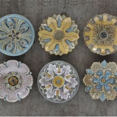 Terra Cotta Plates Wall Decor Set of 6