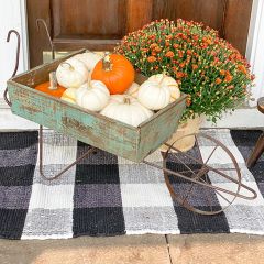 Rustic Farmhouse Wheelbarrow Planter