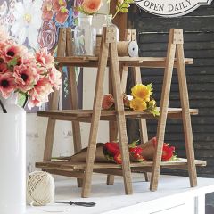 Tiered Fir Wood Shelf