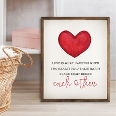 Each Other Heart White Framed Sign